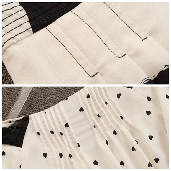 💜 Cream Mixed Media Romper Shorts Set - Picture 7 of 8